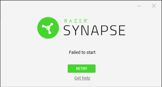 razer synapse 3 failed to start