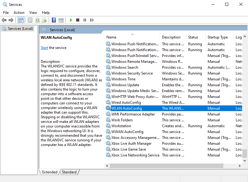 WLAN auto config