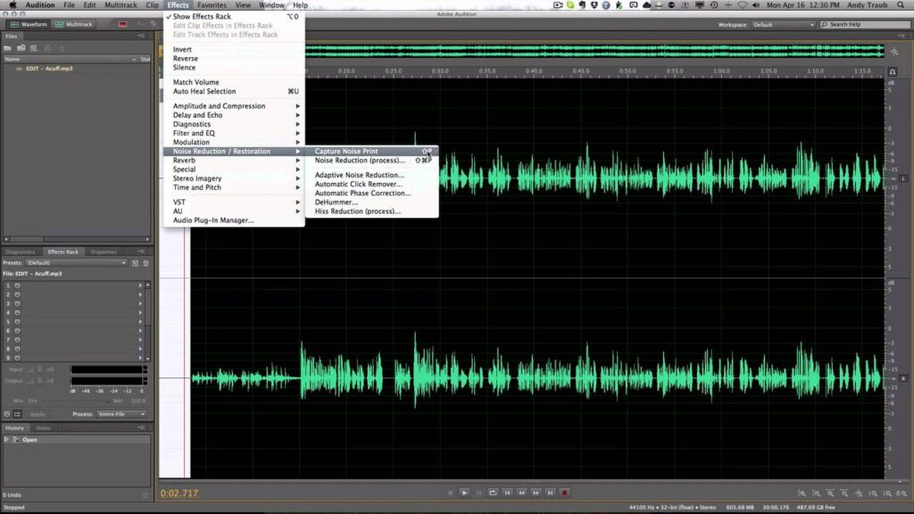 noise gate adobe audition