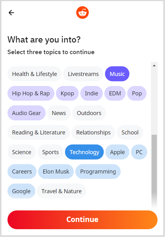 Choose-topic-on-reddit