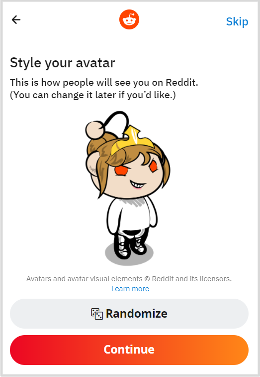 Select-a-avatar