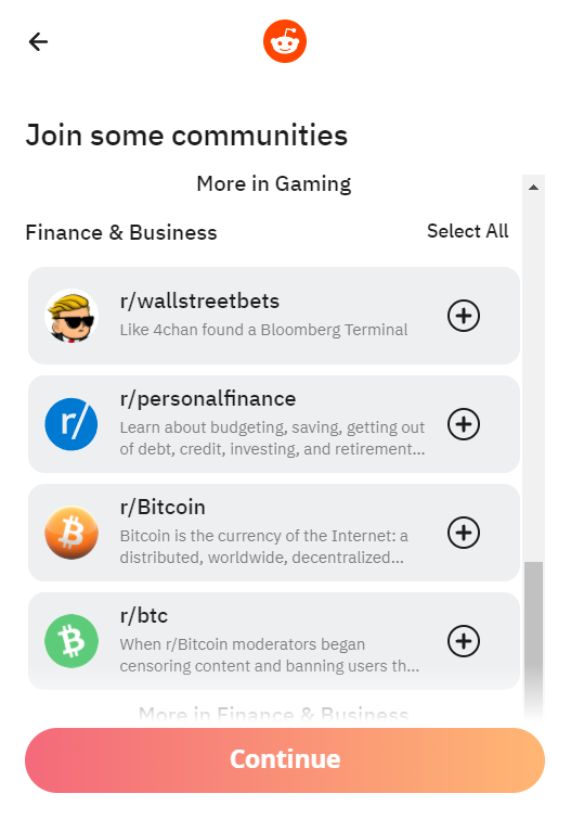 Select-a-community