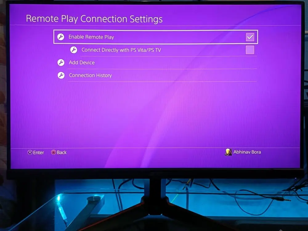Enable Remote Play Connection Settings