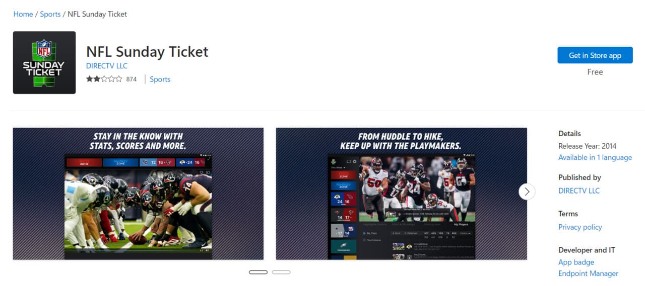 nfl sunday ticket website not working