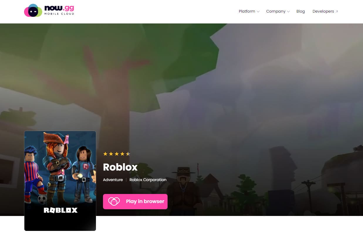 now.gg Roblox: Play Roblox in Browser for free (Android or PC)