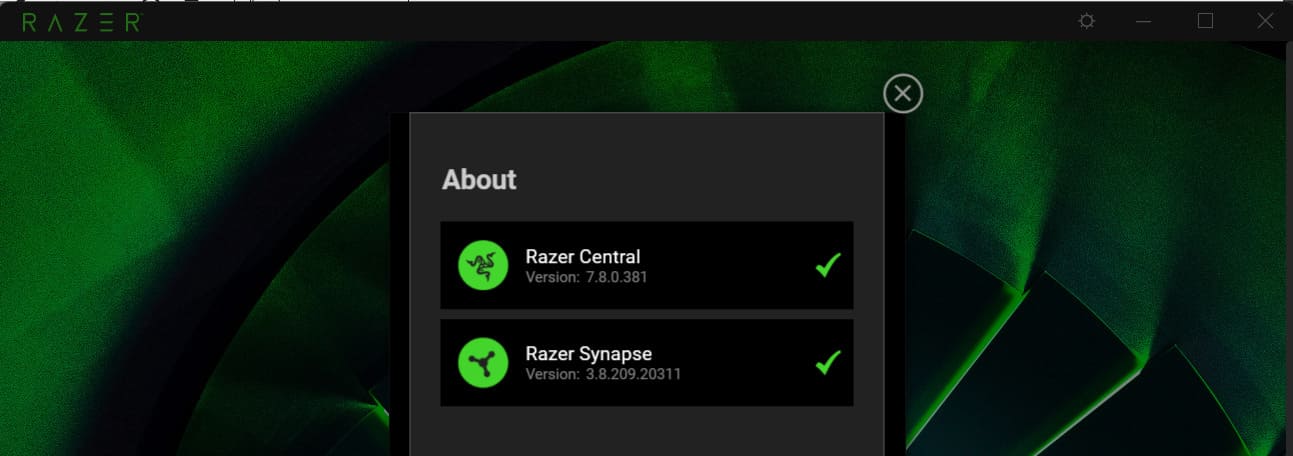 Razer Appliaction Update Status 1