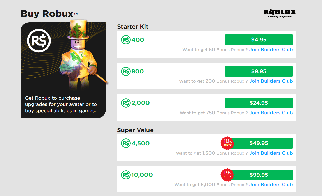 $25 Dollar ROBLOX GIft Card (2000) Robux 