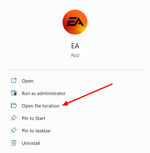 EA-app-open-file-location