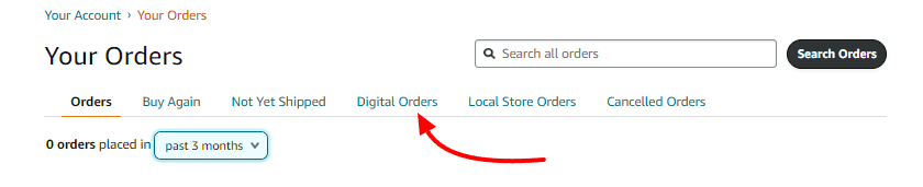 Go-to-digital-order-page-of-Amazon